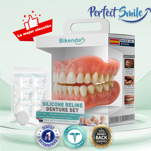 🦷 Bikenda® 🦷Conjunto Completo de Dentaduras Personalizadas Avanzadas (✅ Dentaduras de ajuste cómodo respaldadas clínicamente — España )