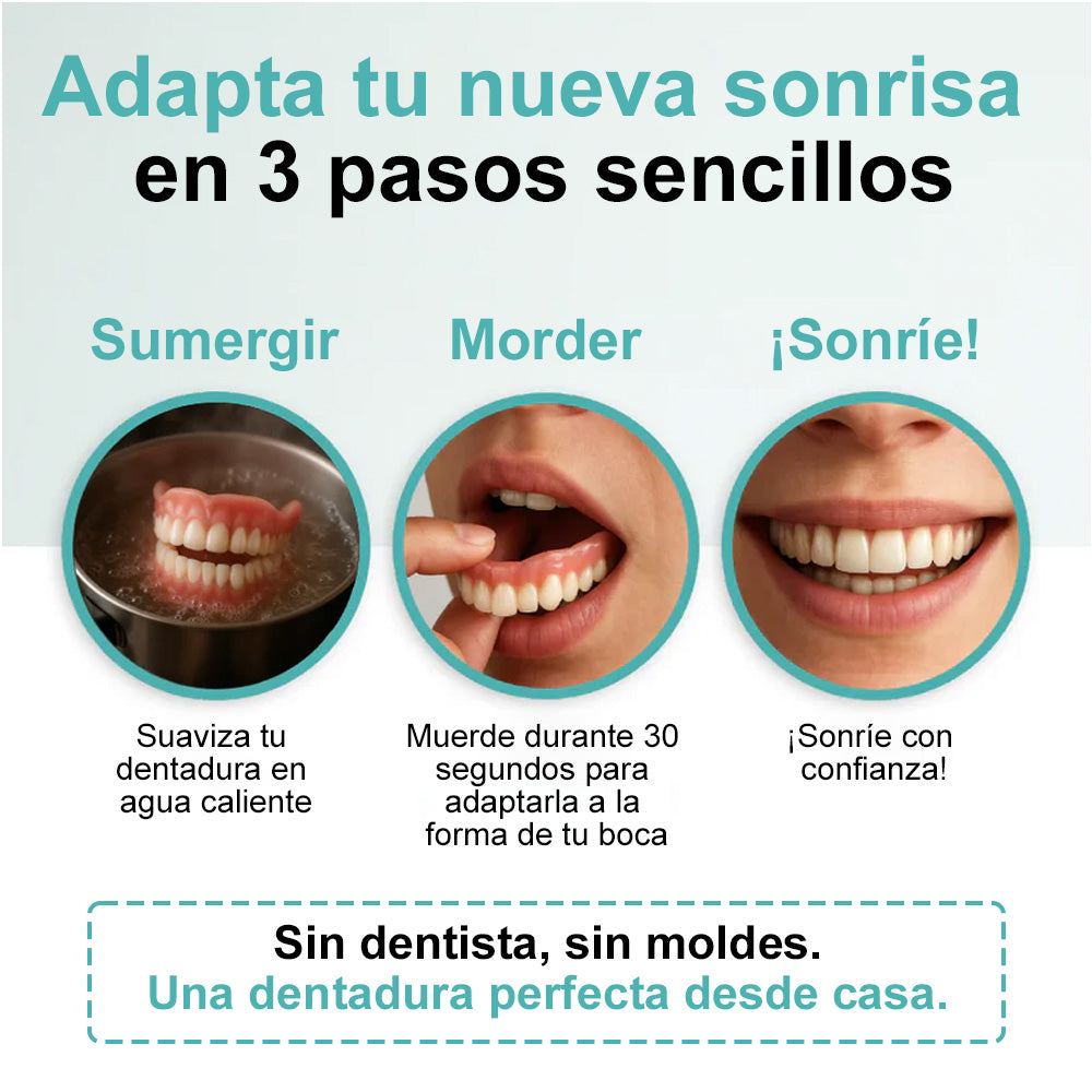 Bikenda® 🦷Conjunto Completo de Dentaduras Personalizadas Avanzadas (✅ Dentaduras de ajuste cómodo respaldadas clínicamente — España )