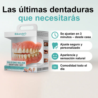 Bikenda® 🦷Conjunto Completo de Dentaduras Personalizadas Avanzadas (✅ Dentaduras de ajuste cómodo respaldadas clínicamente — España )